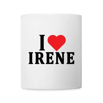 t-shirt I love Irene t-shirt idée cadeau - Mug blanc - blanc - Devant