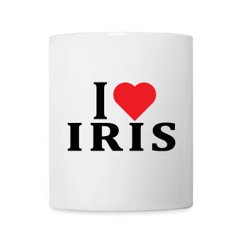 T-Shirt I love Iris T-Shirt Geschenkidee - Tasse - Weiß - Vorne