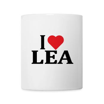 T-Shirt Ich liebe Lea T-Shirt Geschenkidee - Tasse - Weiß - Vorne