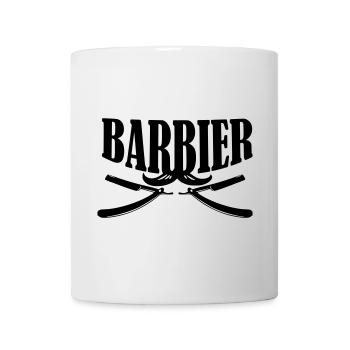 barber barbier shirt - Tasse - Weiß - Vorne