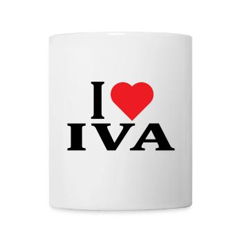 t-shirt I love Iva t-shirt gift idea - Mug - white - Front