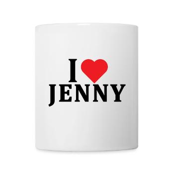 t-shirt I love Jenny t-shirt gift idea - Mug - white - Front