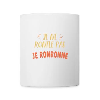 je ne ronfle pas je ronronne - ronflement - Mug blanc - blanc - Devant