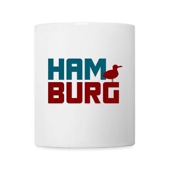 Hamburg Fan Möwe Quote Hansestadt Nordsee - Tasse - Weiß - Vorne