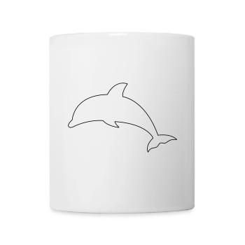 Dauphin - Mug blanc - blanc - Devant