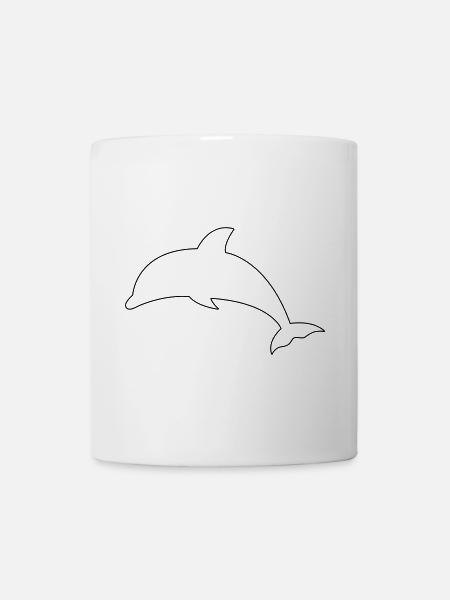 Delfin - Tasse - Weiß