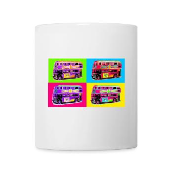 London Pop Art Regenbogenbus - Tasse - Weiß - Vorne