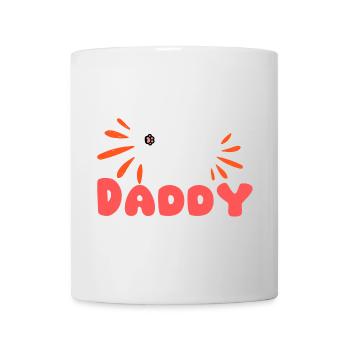 Hundepapa Fröhlicher Tippfehler und Orange - Tasse - Weiß - Vorne