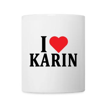 t-shirt I love Karin t-shirt gift idea - Mug - white - Front