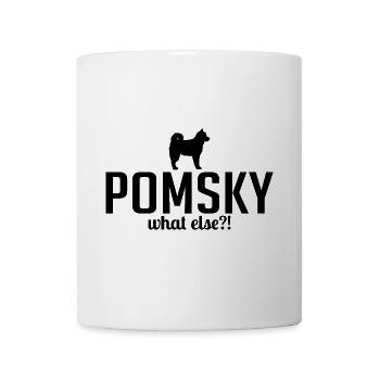 Pomsky quoi d’autre chien disant chiens chien - Mug blanc - blanc - Devant