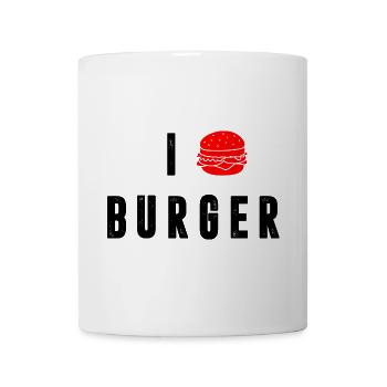 Ich liebe Burger - Tasse - Weiß - Vorne