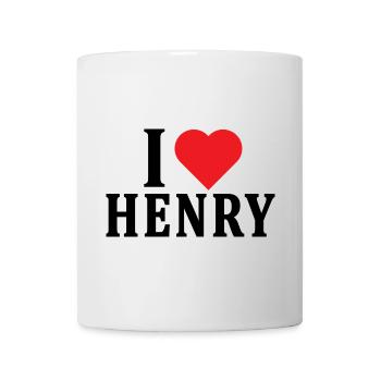 T-Shirt Name Ich liebe Henry T-Shirt Geschenkidee - Tasse - Weiß - Vorne