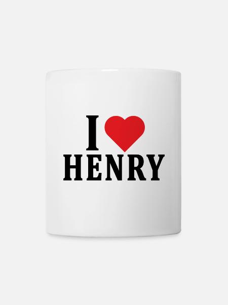 T-Shirt Name Ich liebe Henry T-Shirt Geschenkidee - Tasse - Weiß