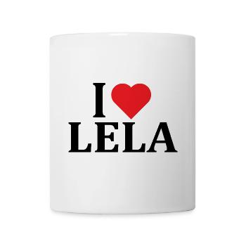t-shirt name I love Lela gift idea t-shirt - Mug - white - Front