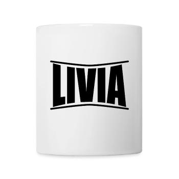 name t-shirt Livia t-shirt gift idea - Mug - white - Front