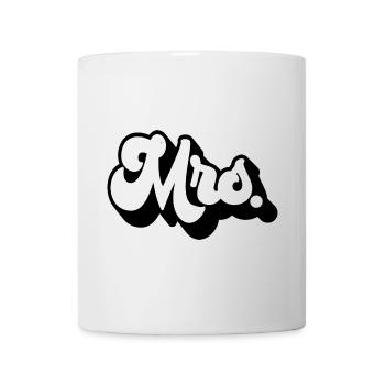 Mrs. Matching Paar Verlobung Hochzeit Flitterwochen - Tasse - Weiß - Vorne