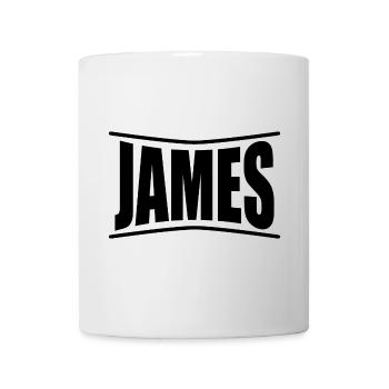 Name T-Shirt James T-Shirt Geschenkidee - Tasse - Weiß - Vorne