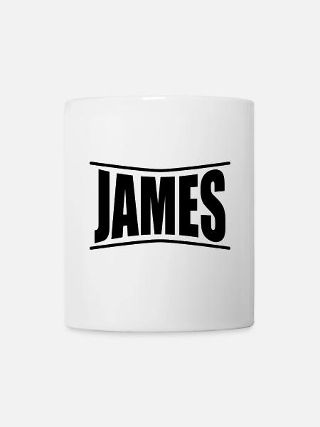 nom t-shirt James t-shirt idée cadeau - Mug blanc - blanc