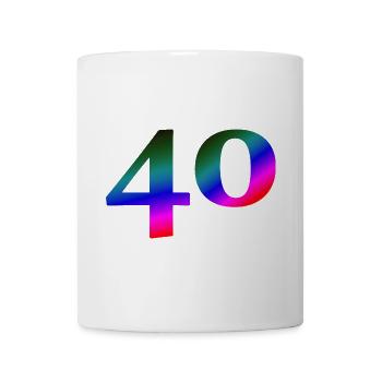 schönes oberteil, 40 buntes Farbenmuster - Tasse - Weiß - Vorne