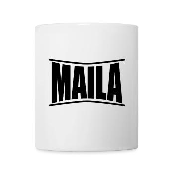 nom du t-shirt Maila t-shirt idée cadeau - Mug blanc - blanc - Devant