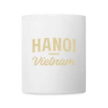 Hanoi Vietnam City of Peace Vintage - Tasse - Weiß - Vorne