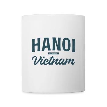 Hanoi Vietnam Vintage Schrift - Tasse - Weiß - Vorne