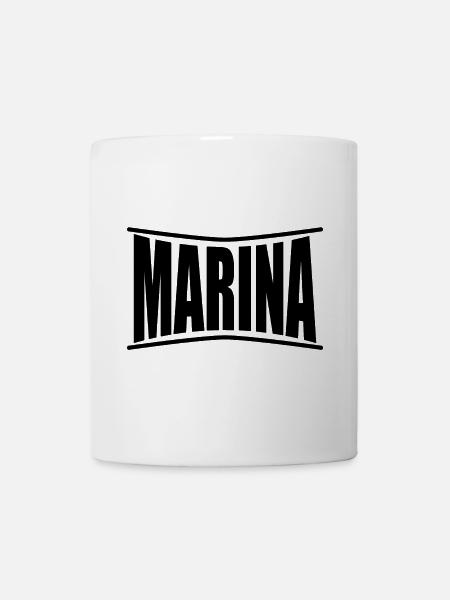 Marina T-Shirt T-Shirt Name Geschenkidee - Tasse - Weiß