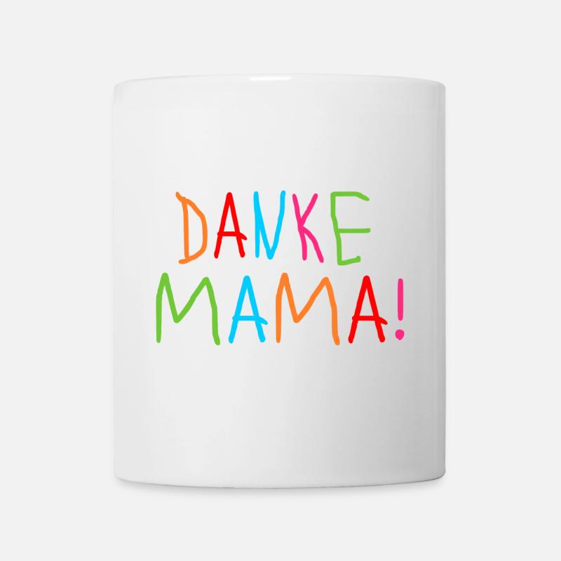 KINDERSCHRIFT SCHRIFTZUG DANKE MAMA - MUTTERTAG - Tasse - Weiß