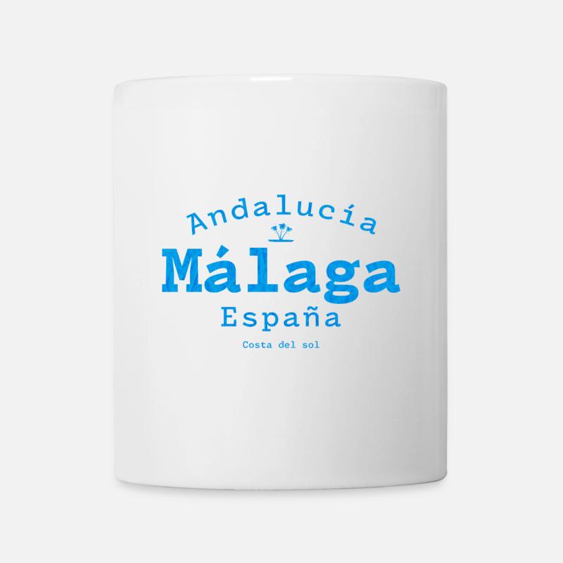 Malaga Andalousie Bleu côtier - Mug blanc - blanc