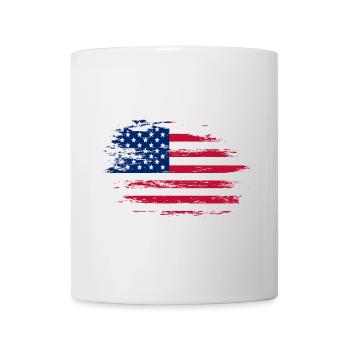 USA flag used - Mug - white - Front