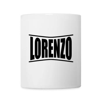 nom du t-shirt Lorenzo idée cadeau t-shirt - Mug blanc - blanc - Devant