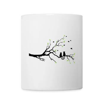 Nocturnal green-leaved twig - Mug - white - Front