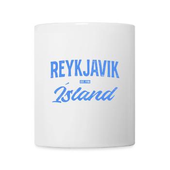 Reykjavik Island Schriftzug - Tasse - Weiß - Vorne