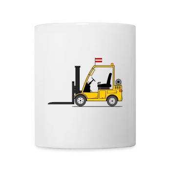 Chariot élévateur Austria Flag - Mug blanc - blanc - Devant