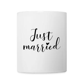 Just Married Newly Married with Heart - Mug - white - Front