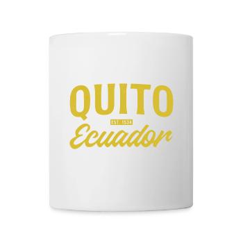Quito Ecuador Est 1533 Vintage Script - Mug - white - Front