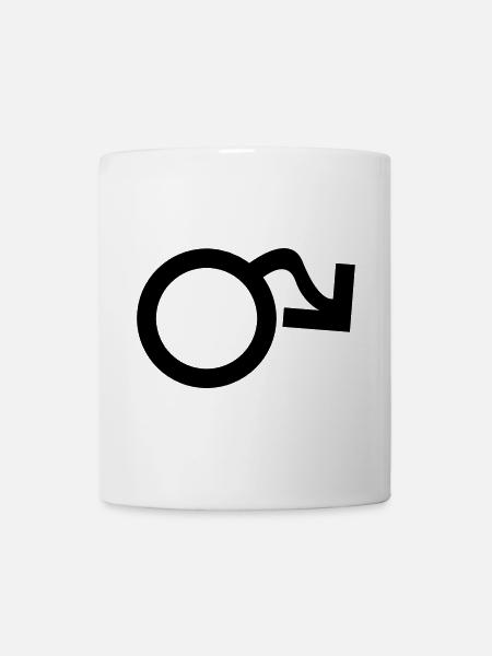 Symbol male hanging - Mug - white