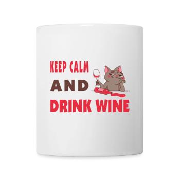 Keep calm and drink wine - Mug - white - Front