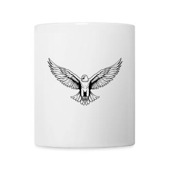 Eagle spreads wings - bird flies animal nature - Mug - white - Front