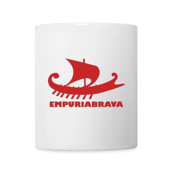 Ship Empuriabrava/Writing red #C62626 - Mug - white - Front