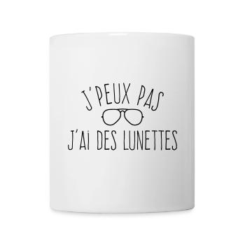 J'peux pas j'ai des lunettes  - Mug blanc - blanc - Devant