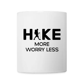 Hike More Worry Less - Hiking Gift - Mug - white - Front