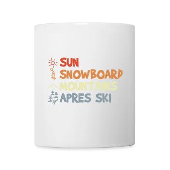 Vintage Snowboard - Mug - white - Front