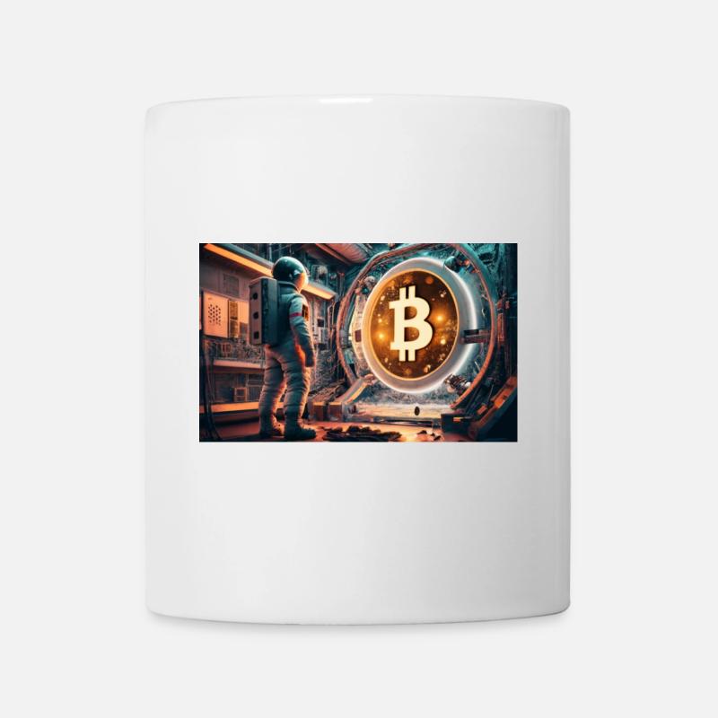 Bitcoin monnaie astronaute - Mug blanc - blanc
