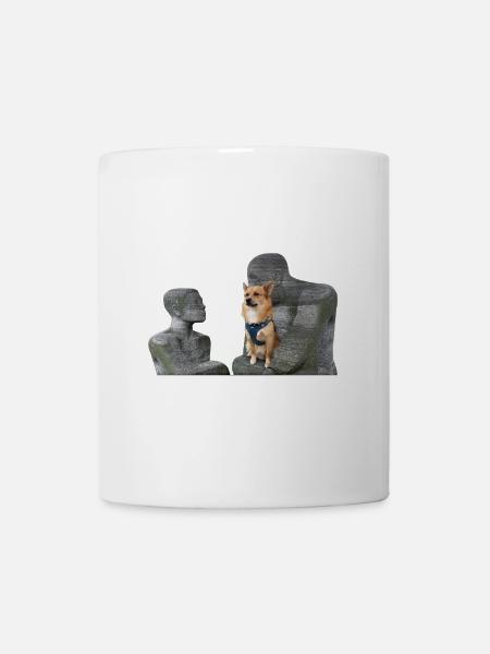 Mon chien est mon héros à travers - Mug blanc - blanc