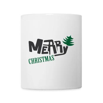 merry christmas fir forest christmaum graffiti - Mug - white - Front