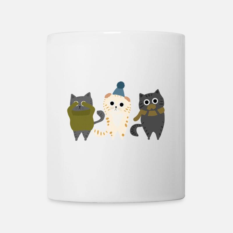 Drei Katzen - Tasse - Weiß