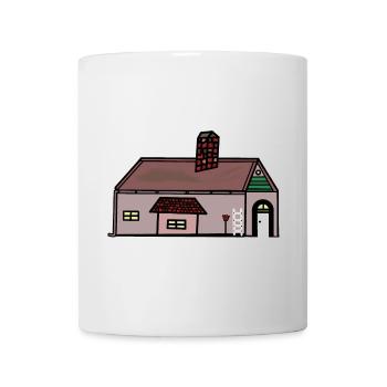 Bauernhof Dorf Ländlich Norddeutschland Bauer - Tasse - Weiß - Vorne
