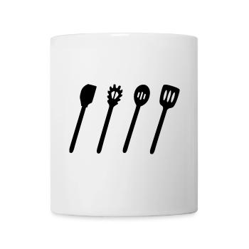Kochlöffel Set - Tasse - Weiß - Vorne