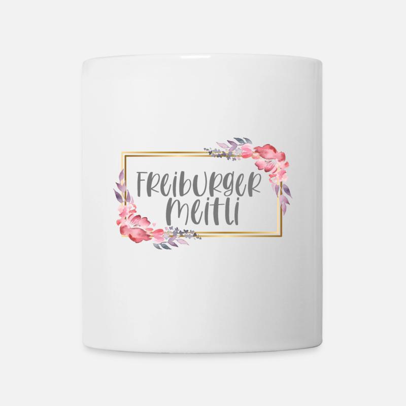 Schweiz Freiburg Mädchen Heimat Geschenk - Tasse - Weiß
